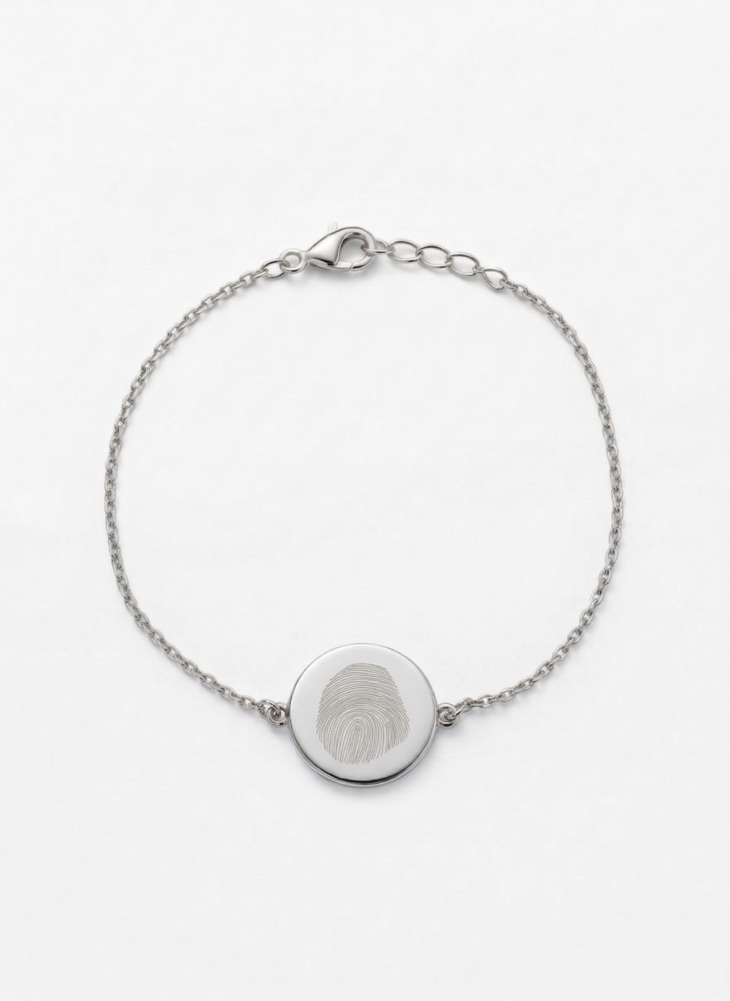 Vingerafdruk Coin Armband