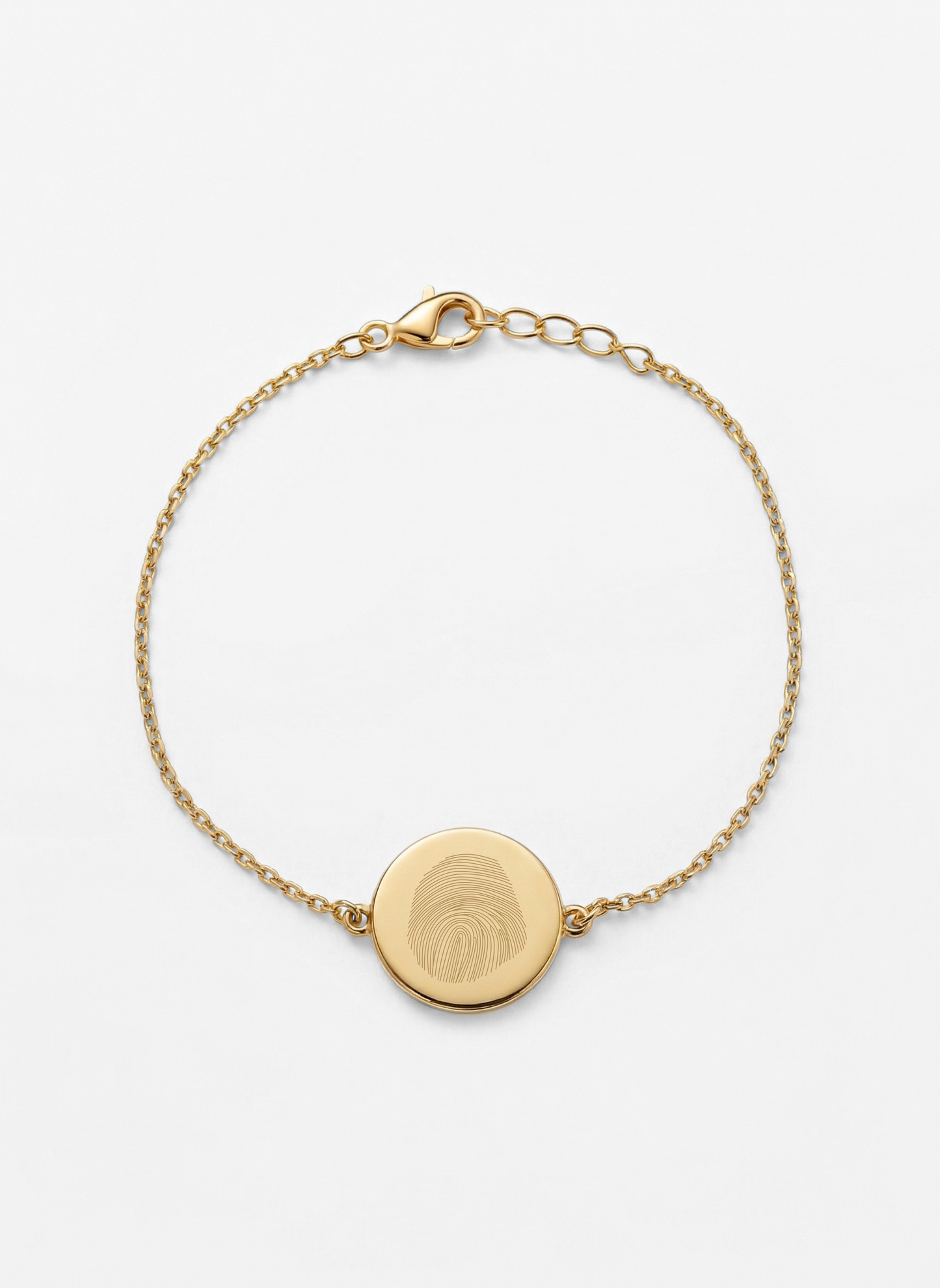Vingerafdruk Coin Armband