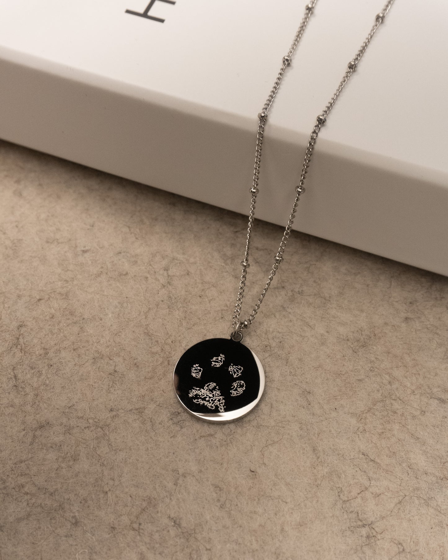 Pootafdruk bobbelketting | 18K goud vermeil