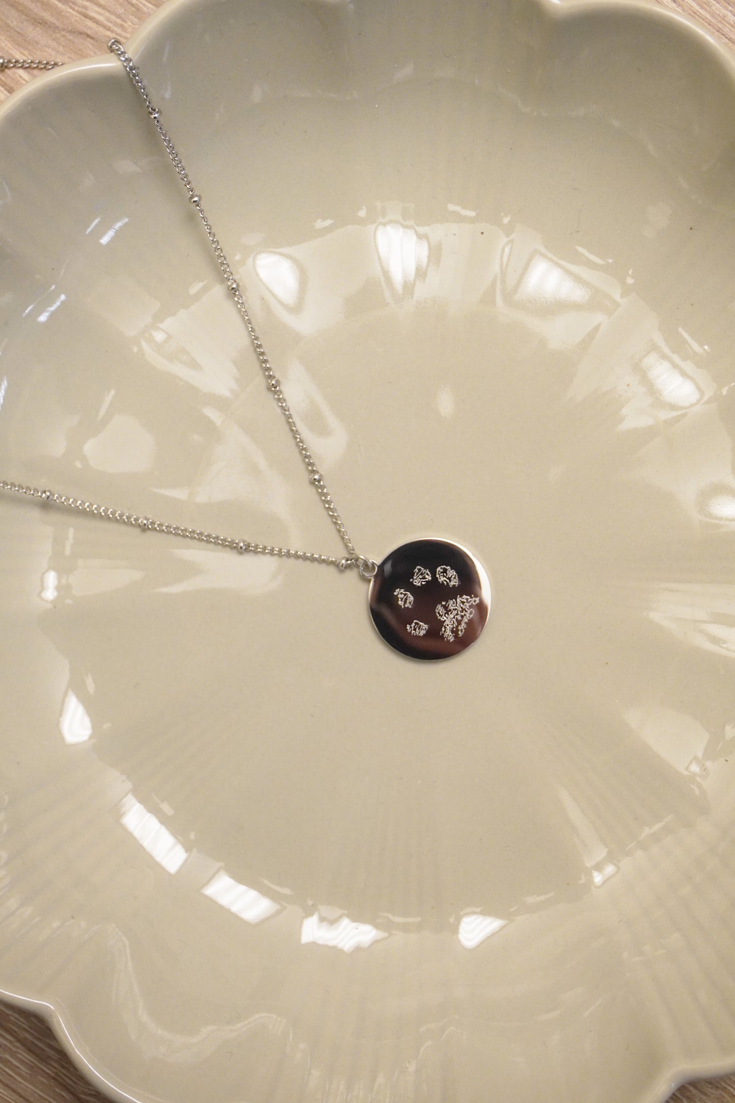 Pootafdruk bobbelketting | 18K goud vermeil