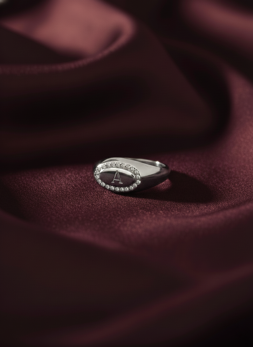 Mark Oval Ring - Hera Hues Zilver