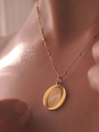 FINGERPRINT NECKLACE DELUXE | 18K GOLD VERMEIL