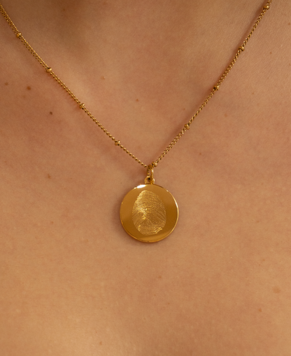 Coin Vingerafdruk Ketting