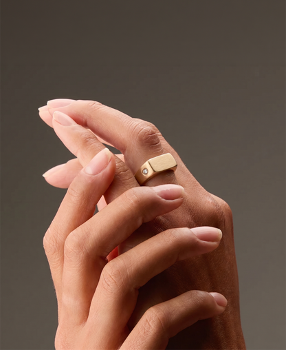 Minimalistische Zirkonia Bar Ring Stainless Steel Goud & Zilver | Hera Hues